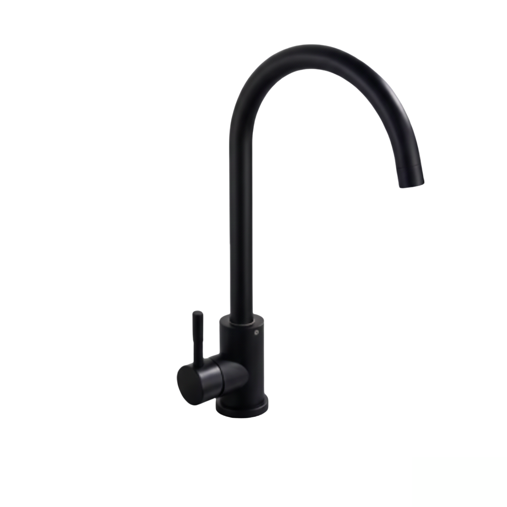 robinet-cuisine-bec-incurve-noir-mat