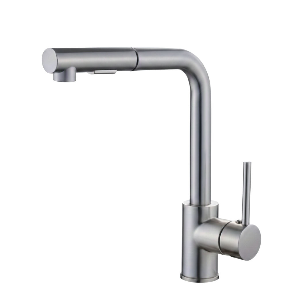 robinet-cuisine-ressort-douchette-extractible-nickel